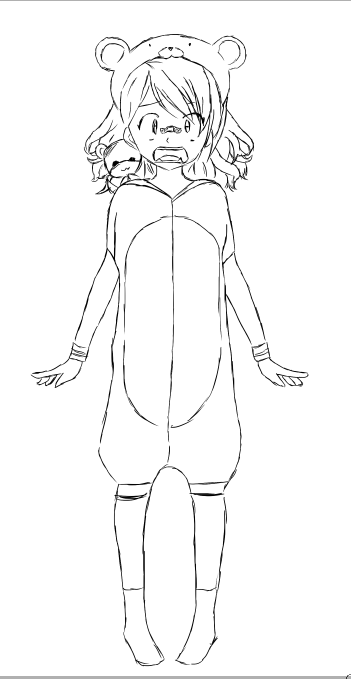Kawaii Bear anime girl