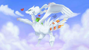 Reshiram and Caterpie - Pokemon