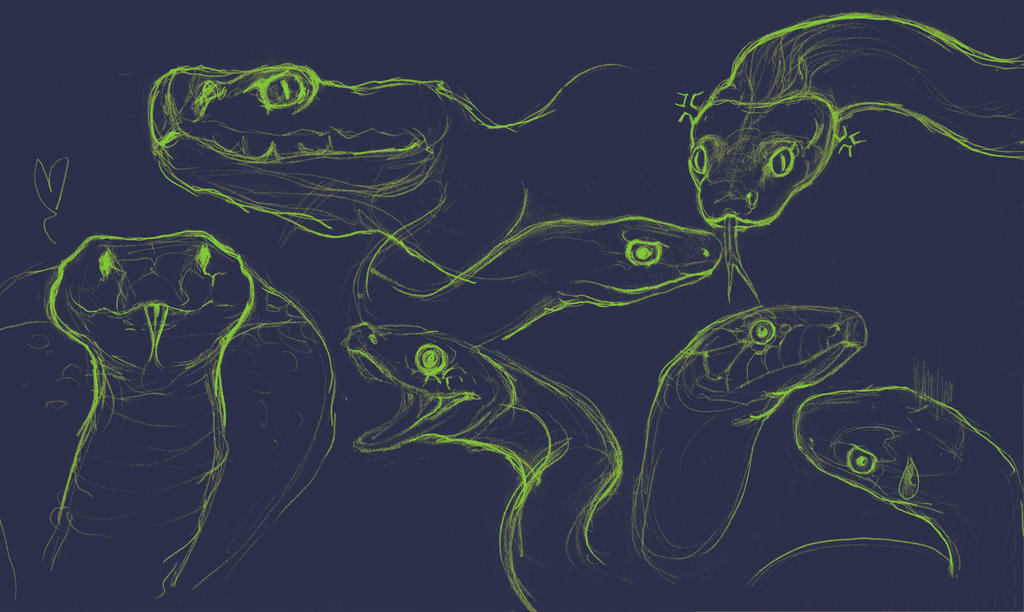 Snakes doodle by H-a-k-a-i on DeviantArt