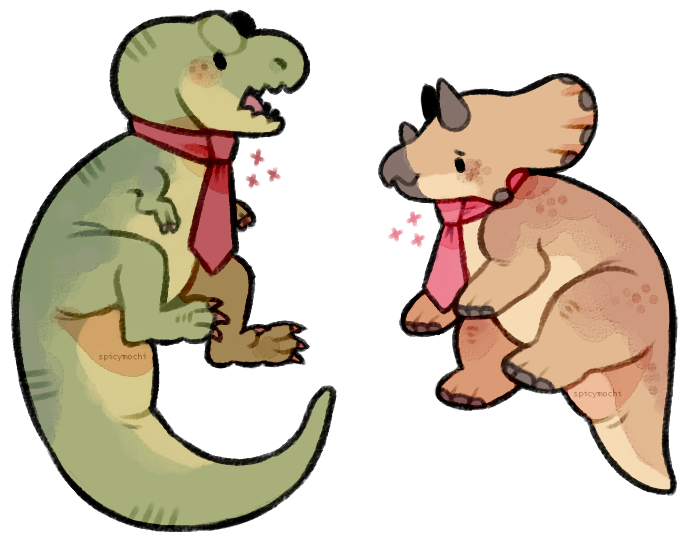 tie-rannosaurus rex and tie-ceratops