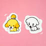 isabelle and kk slider but puppy stickers