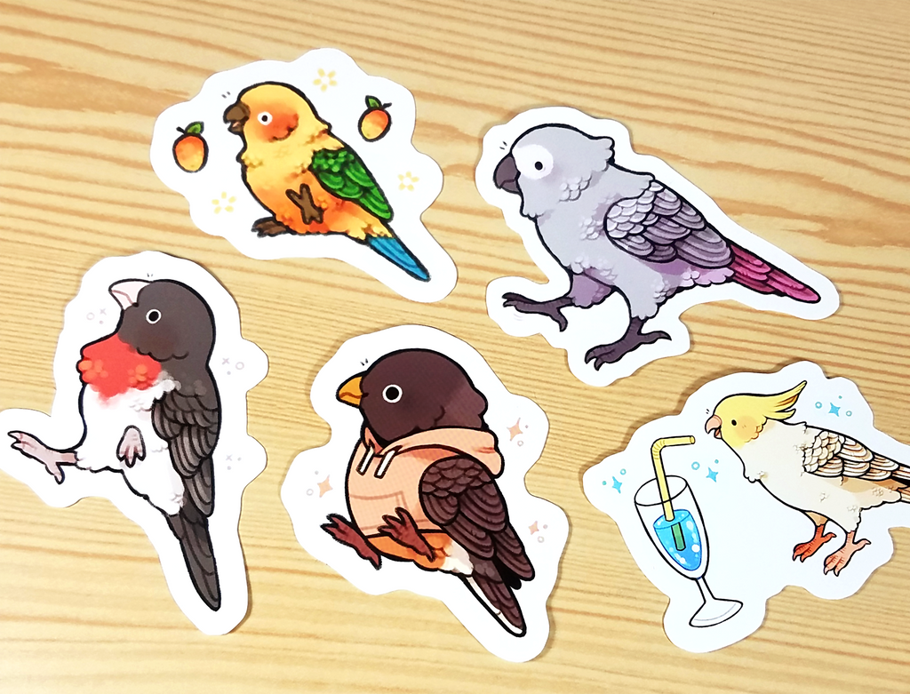bird stickers by supichu on DeviantArt