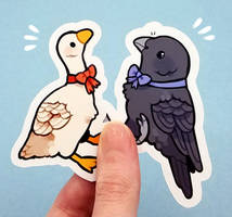 bowtie bird stickers