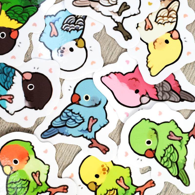 Bird stickers by VelkahArt on DeviantArt
