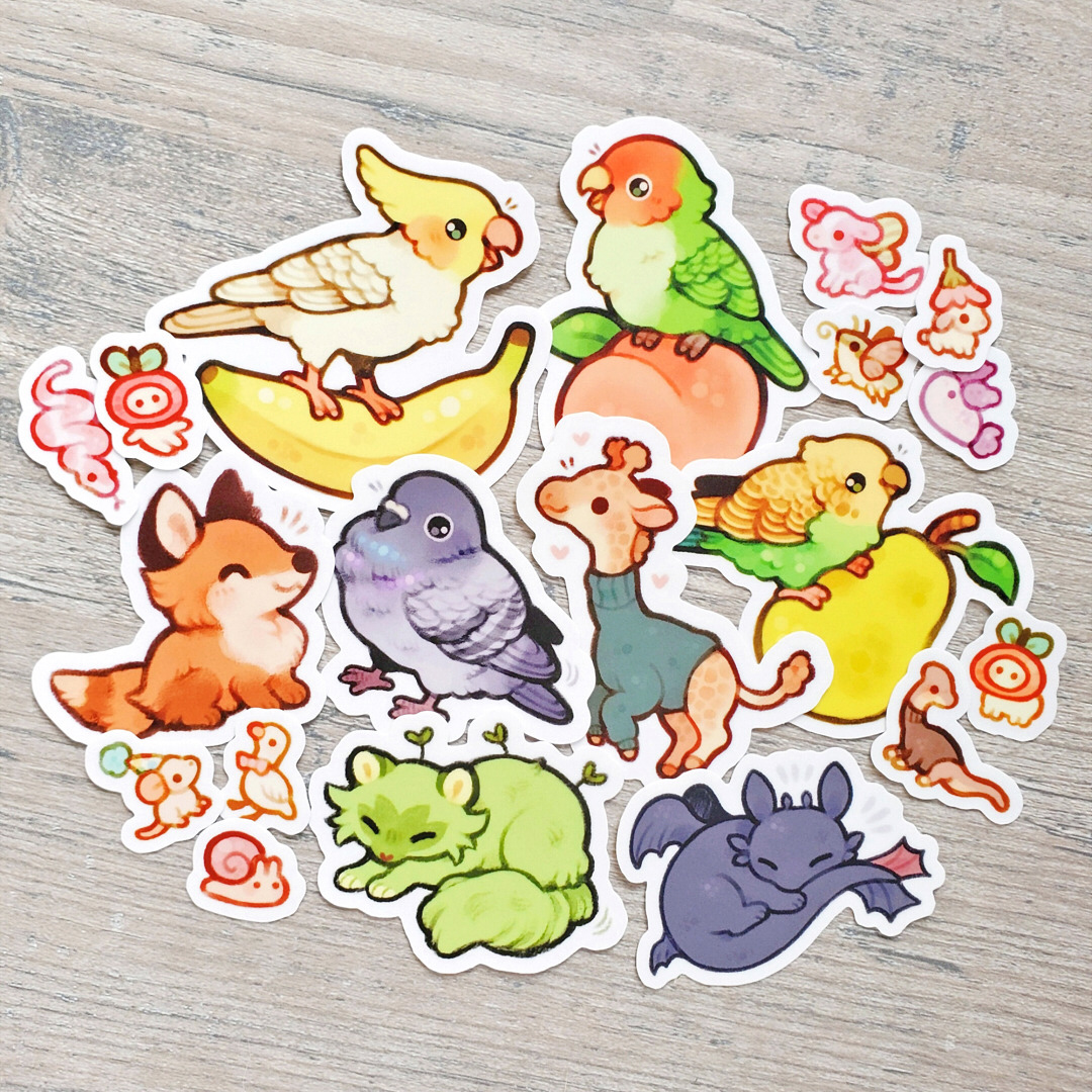 bird stickers by supichu on DeviantArt