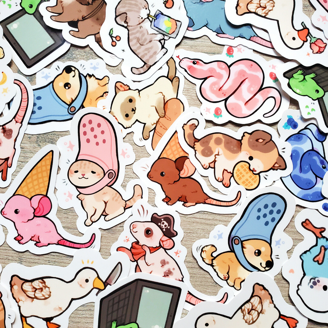 Cyber Cat Stickers for Sale