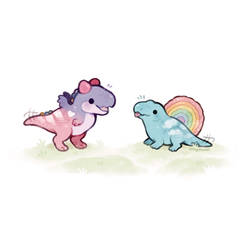 colorful dinos