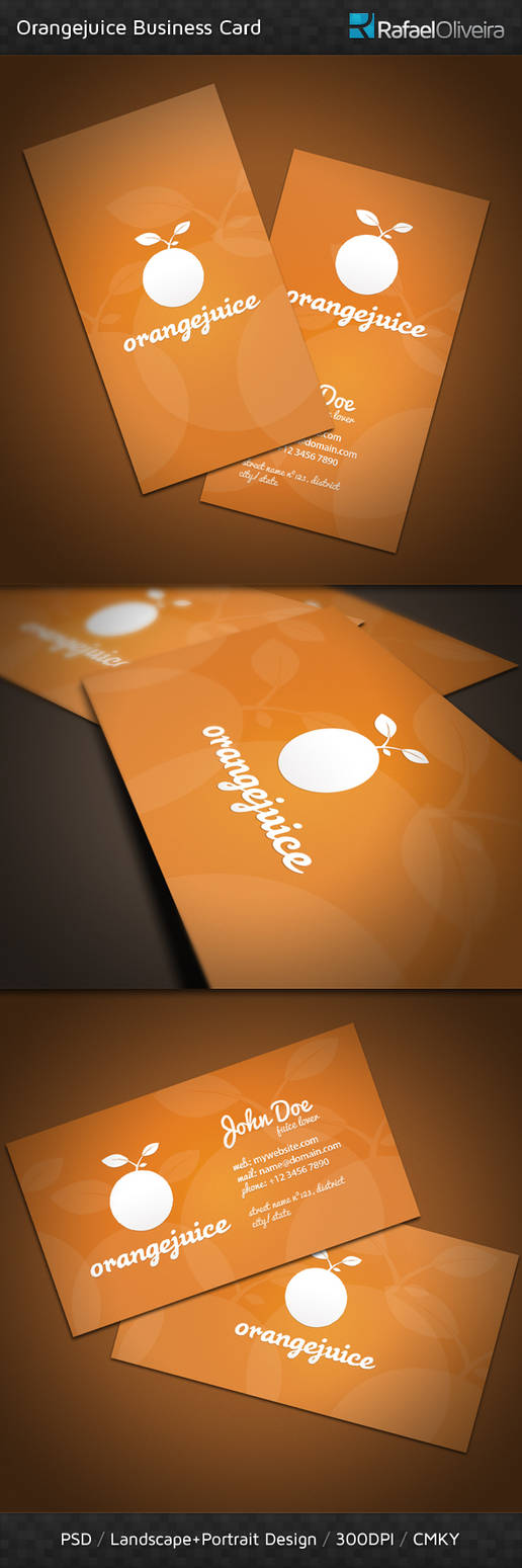 Orangejuice Business Card by Rafael-Olivra