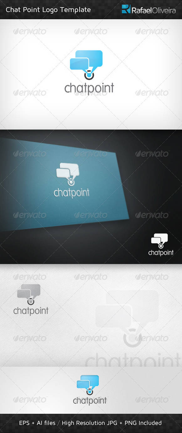 Chat Point Logo Template by Rafael-Olivra