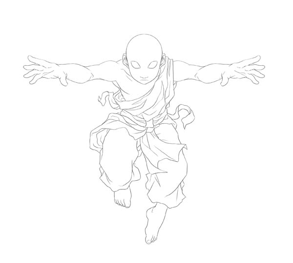 Avatar Aang Lineart