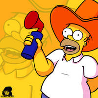 Cowboy Hat Homer - Frinktober 2023 - Day 1