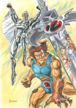 Thundercats and Silverhawks Gouache Art