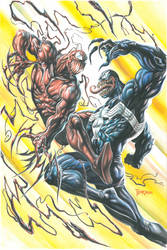 Carnage vs.Venom Gouache Art