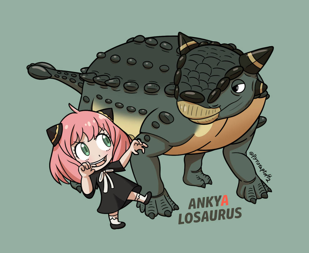 PaleoChibi! - Anya and Ankylosaurus!