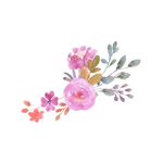 Handpainted Vintage Flower Bouquet Clipart | PNG