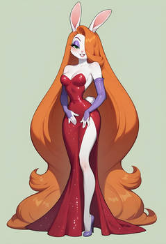Anthro Jessica Rabbit with Longer Hair