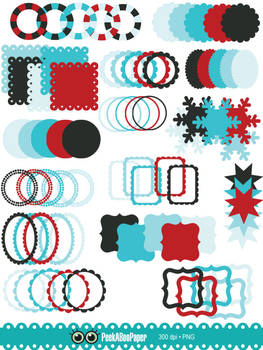 Christmas Clip Art Circle Frames