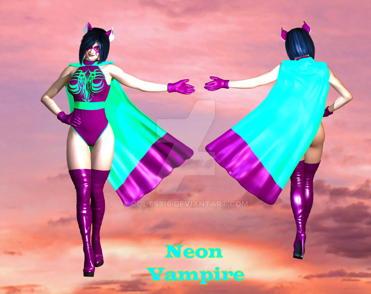 Valkyverse - Neon Vampire by LeoSkull03