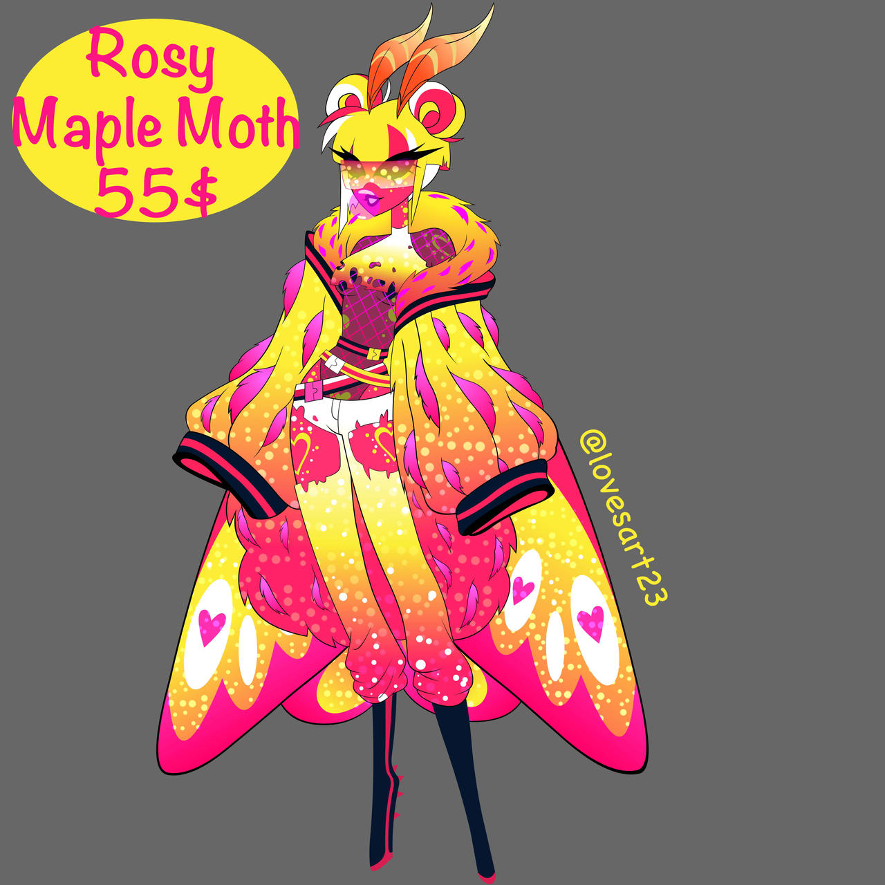 Rosy Maple Moth by wreckingball34 on DeviantArt