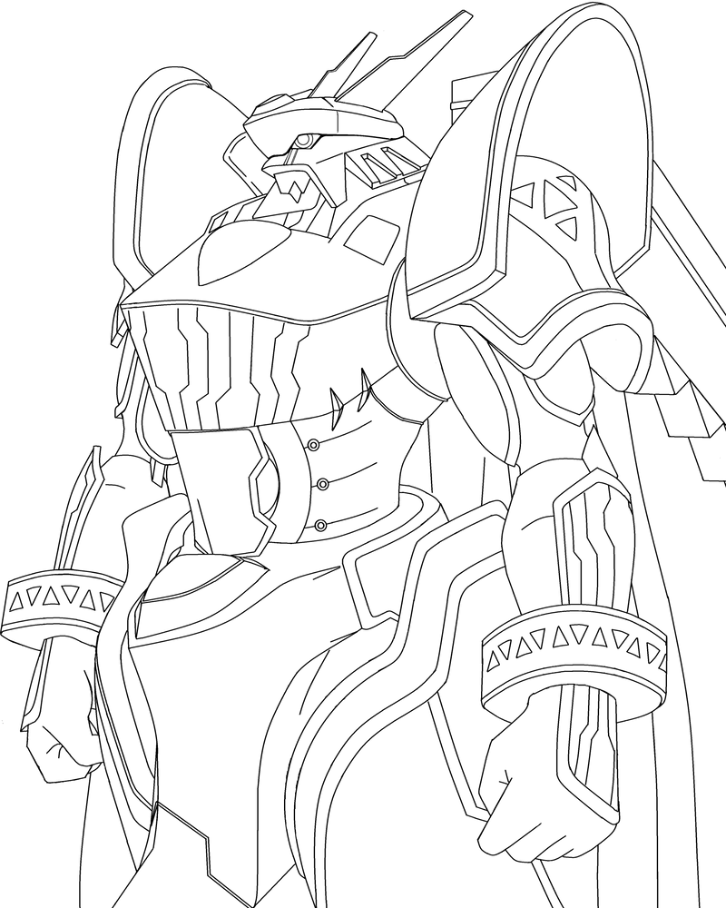 Alphamon LineArt by Santiatier on DeviantArt