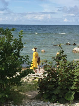 Lady on the beach