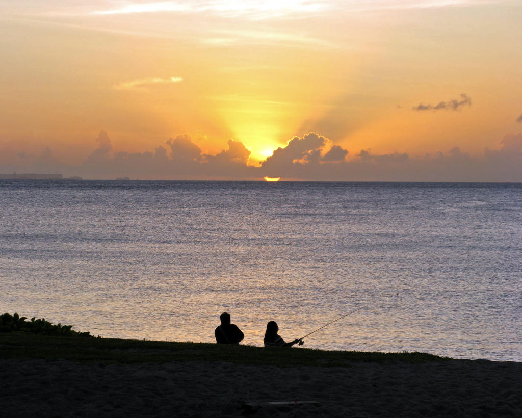 Fishing at Sunset