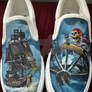 Custom painted Pirate of the Caribbean Shoes