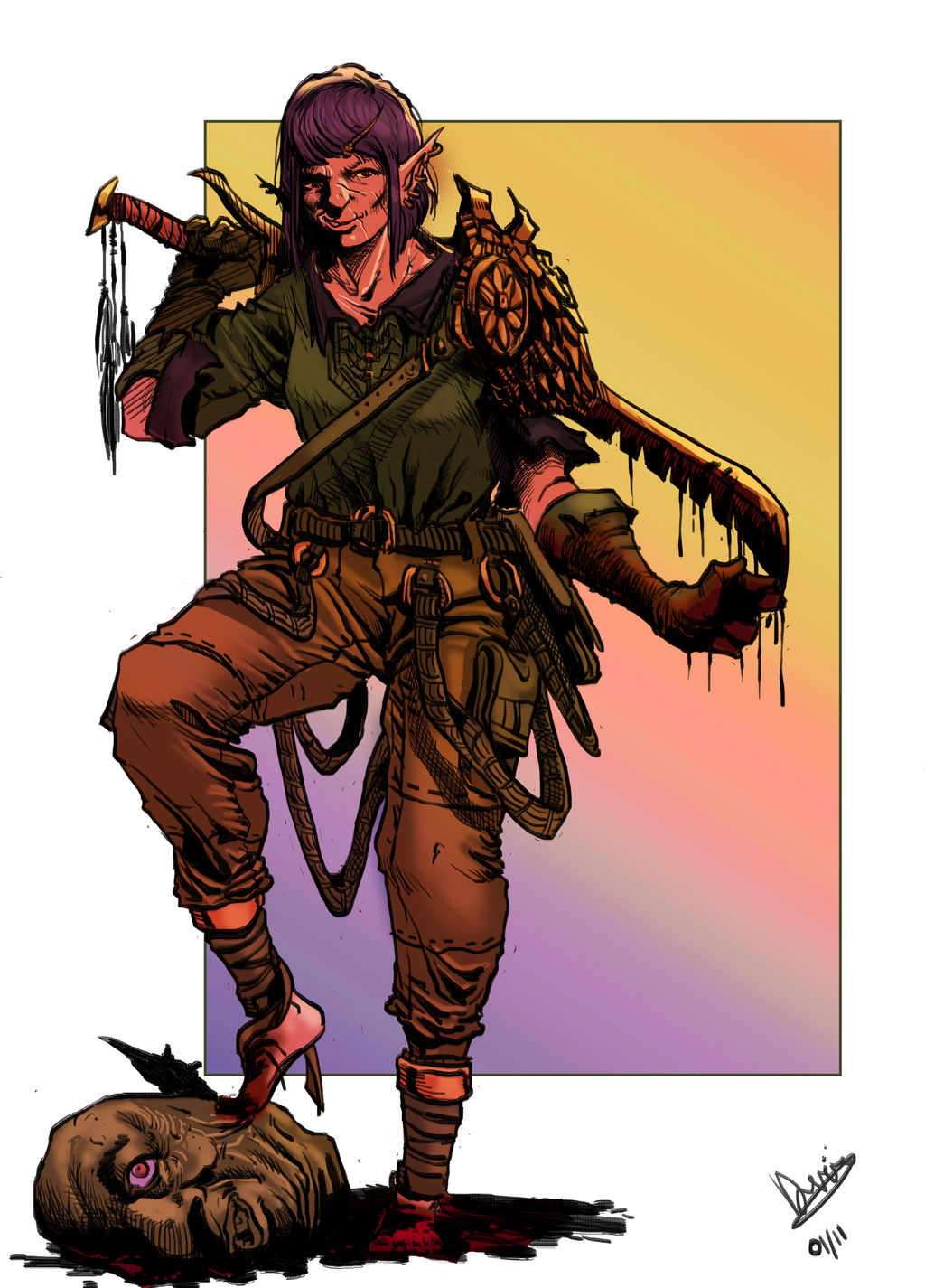 Giant Slayer (Colored) by DMonkeyillustrations on DeviantArt