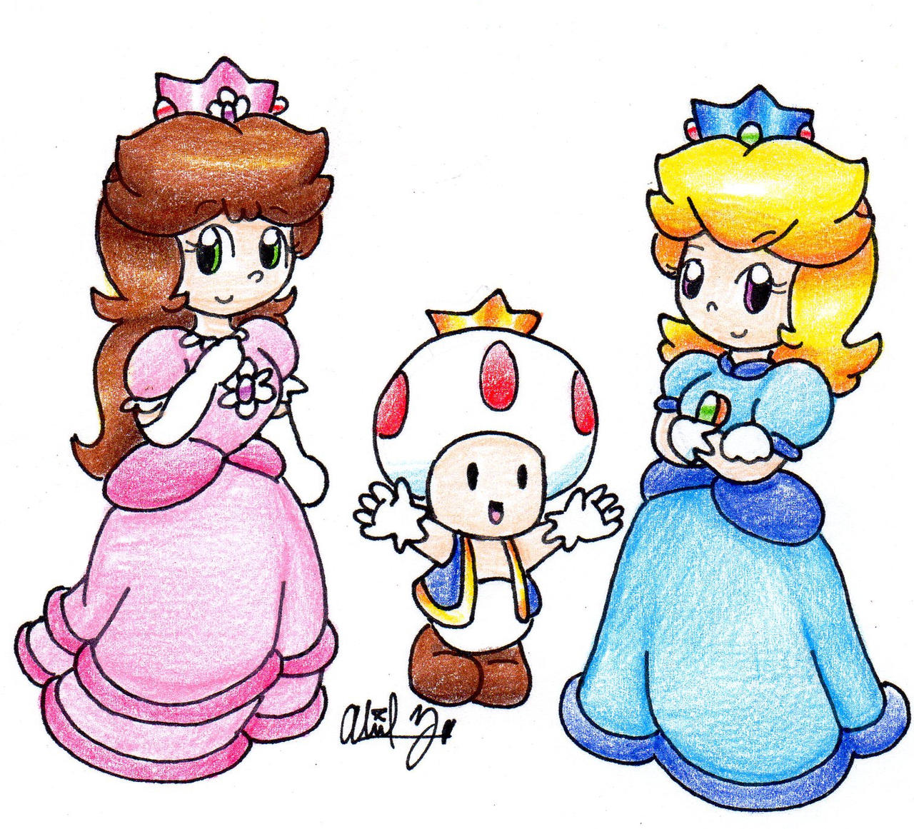 PC: Two Princesses and a Prince by BabyAbbieStar on DeviantArt