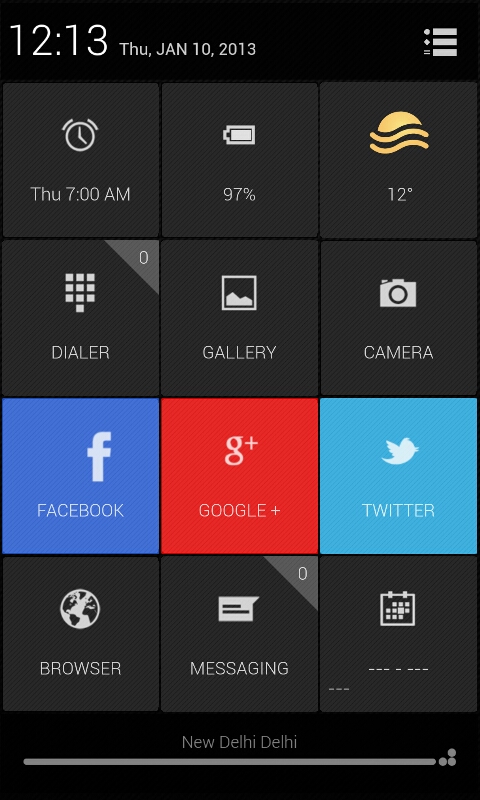 New Android Homescreen