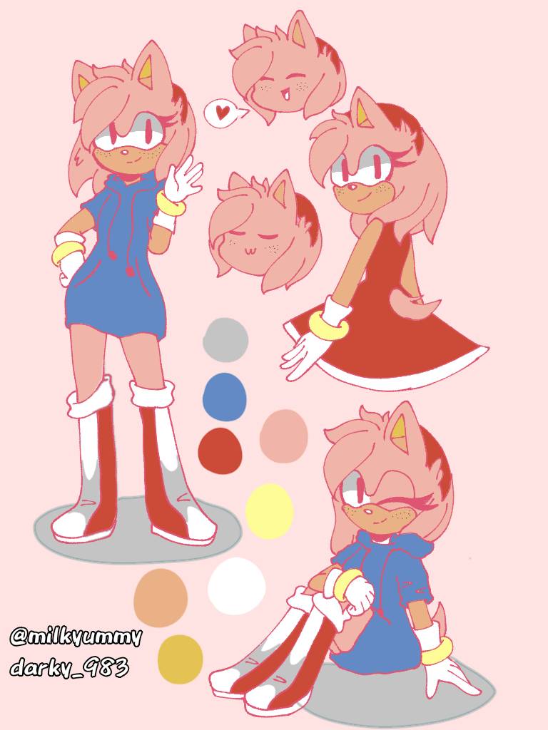 Cute Sonic Amy Rose - Diamond Paintings 