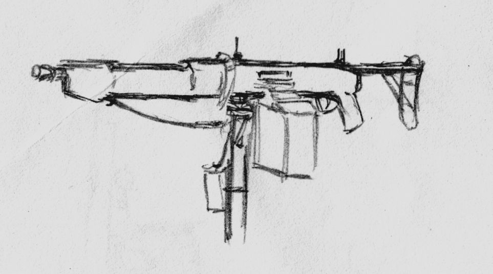 Machine Hun Drawing Machine gun by PacificYunu on DeviantArt