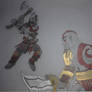 Kratos vs Kratos - Old v New - Gods of War COLORED