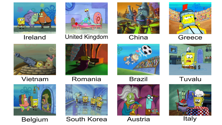 Countries Portrayed By SpongeBob Part 2