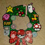 Gaming christmas wreath perler beads