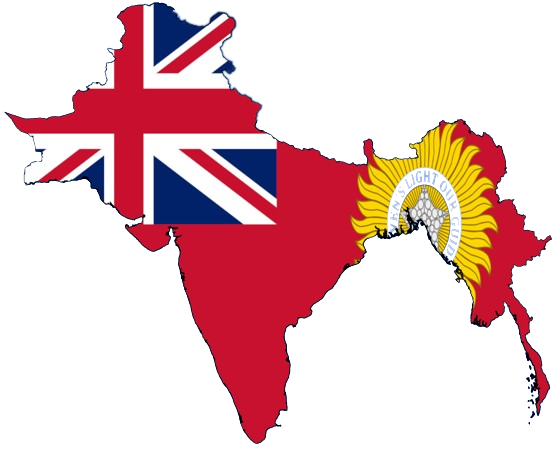 Flag Map of the British Raj by RepublicOfNiger on DeviantArt