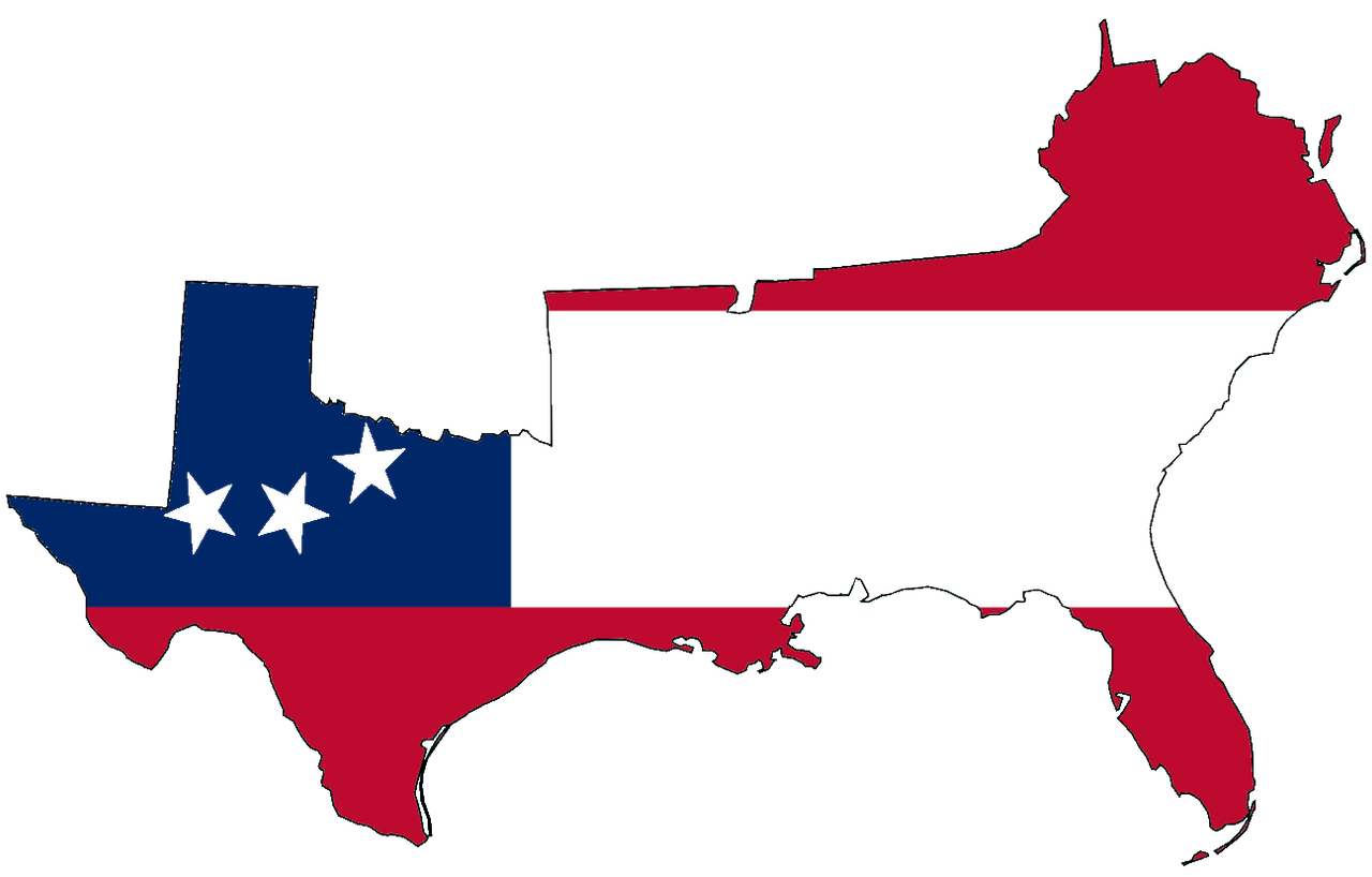 Flag Map of the Confederate States (1861-1863) by RepublicOfNiger on ...