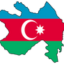 Flag Map of the Azerbaijan Democratic Republic