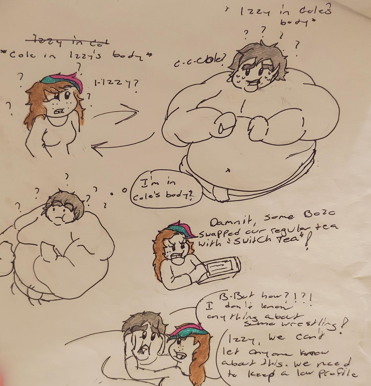 Izzy and Cole body swap