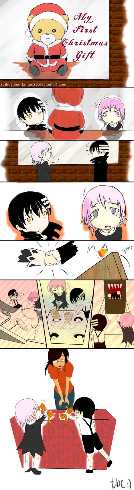 1st Xmas Gift 1(colored) by sBeatriz26