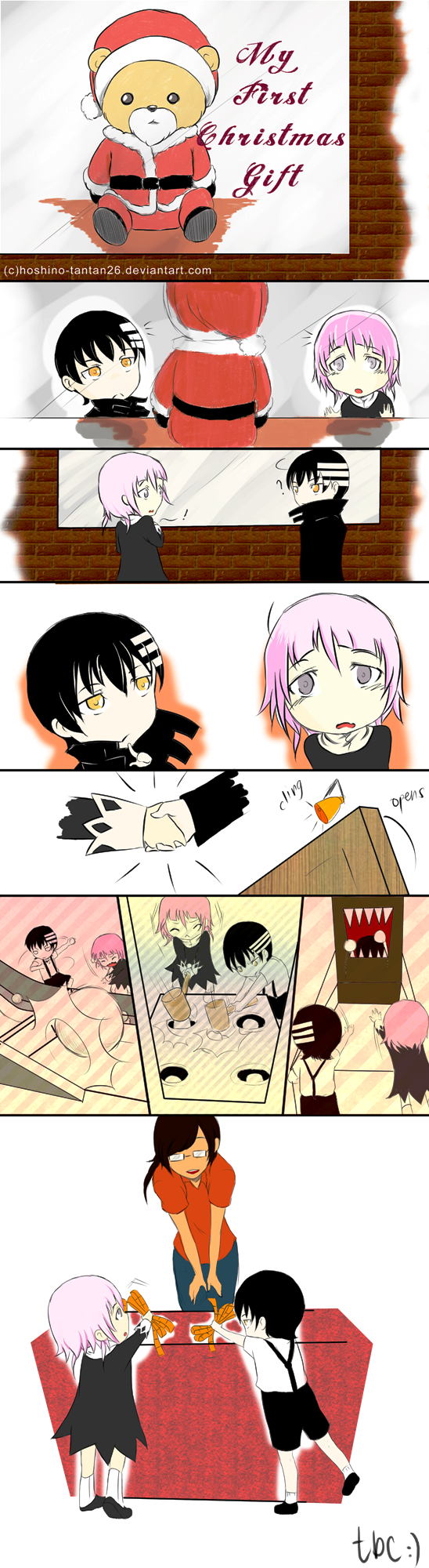 1st Xmas Gift 1(colored) by sBeatriz26