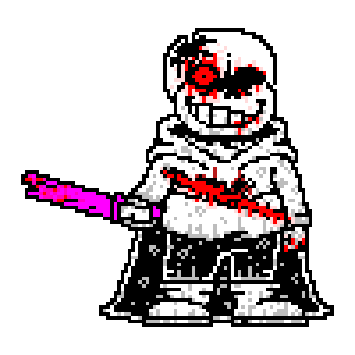 Horror! Sans - Battle Sprite - v2 by daunderspriter on DeviantArt