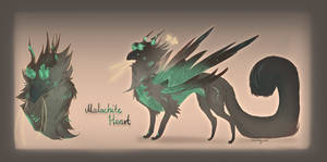 [Closed] Malachite Heart - Adopt