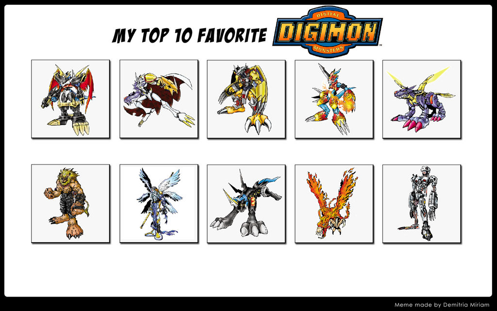 My Top 10 Favorite Digimon Characters by powerpup97 on DeviantArt