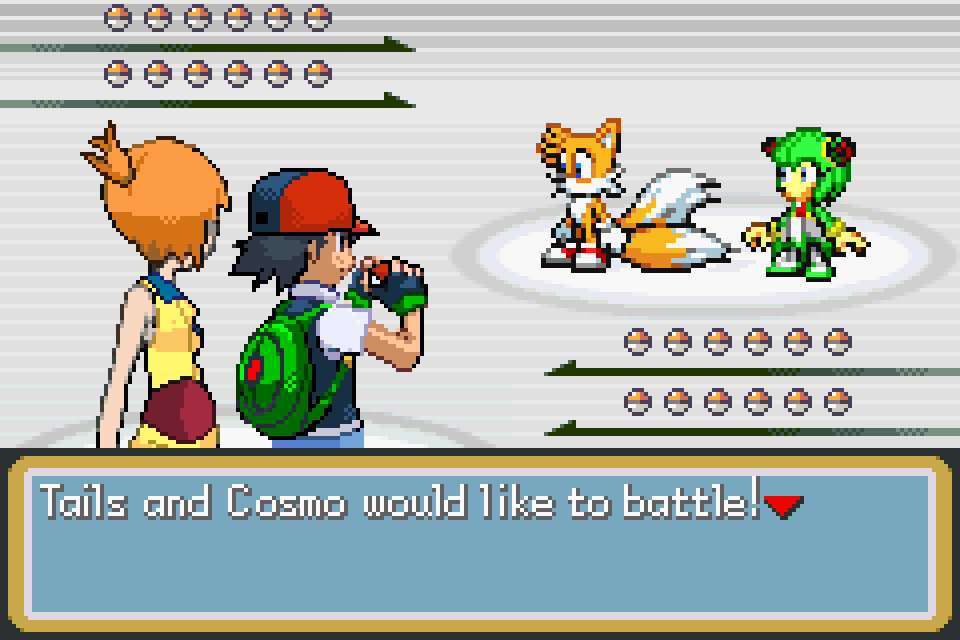 Ash and Misty vs Tails and Cosmo