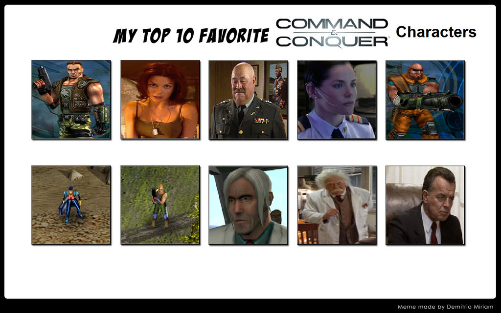 My Top 10 Command and Conquer characters by BeeWinter55 on DeviantArt