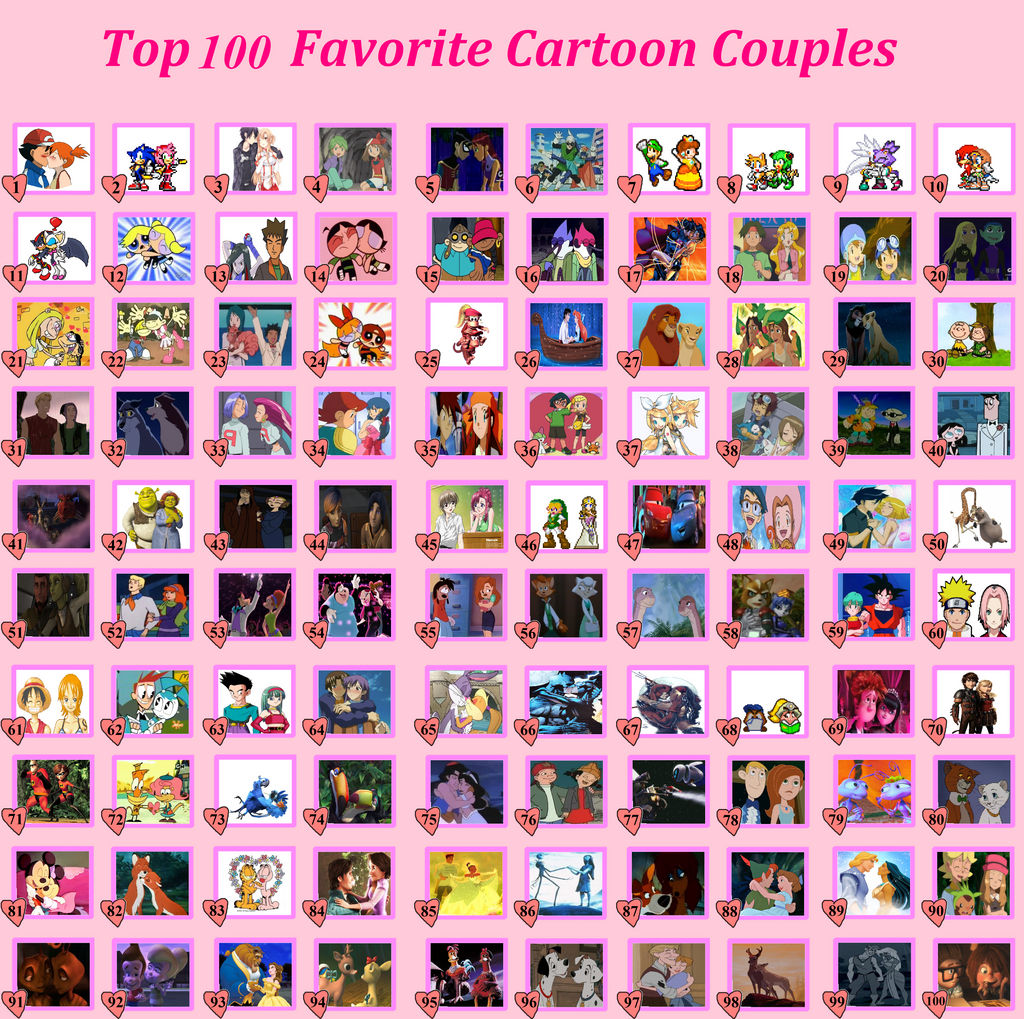 My Top 100 Favorite Cartoon Couples (reuploaded) by BeeWinter55 on DeviantArt My Top 100 Favorite Cartoon Couples (reuploaded) by BeeWinter55 on DeviantArt