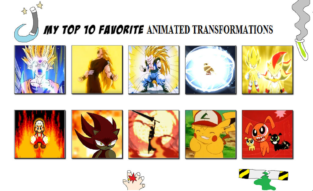 My Top 10 favorite animated transformations by BeeWinter55 on DeviantArt