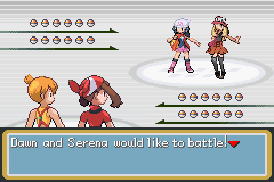 Misty and May vs Dawn and Serena by BeeWinter55 on DeviantArt