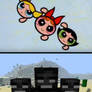 Powerpuff Girls fighting against a Wither